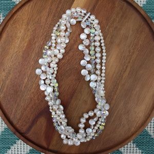 4 Strand Pearls & Crystal